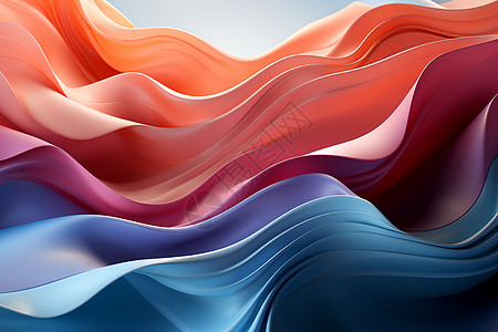 抽象彩色波浪背景图片