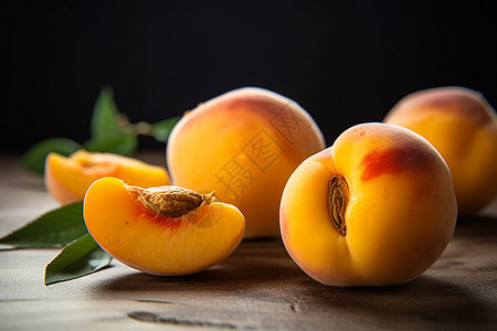 美味的水果桃子背景图片