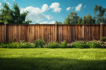 木质围栏建筑背景图片