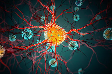 神经元的突触概念图图片
