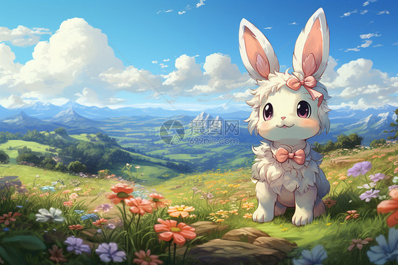 可爱的卡通小兔子图片