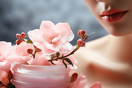 花香扑鼻的樱花护肤霜图片