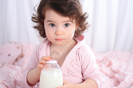 喝奶的小婴儿背景图片