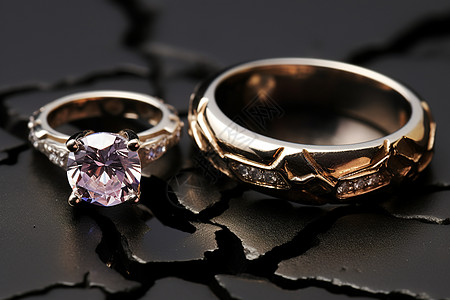 奢华时尚的钻石戒指背景