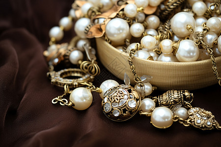精致奢华的珍珠首饰图片