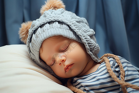 安静熟睡的小婴儿图片