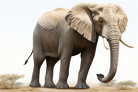 巨大的野生大象图片
