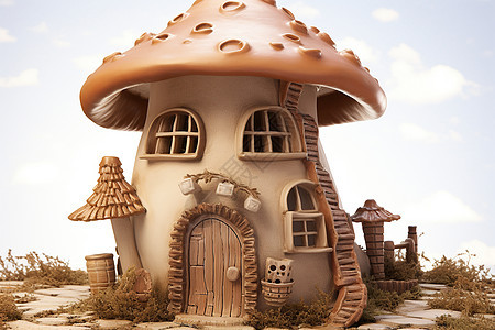 童话里的蘑菇屋图片