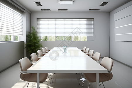 餐桌小清新极简风的会议厅背景