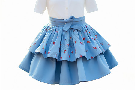 服装花纹淡蓝色的裙子背景