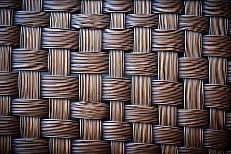 对称设计下的天然纤维编织艺术图片