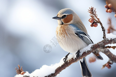小鸟站在枝丫上站在树枝上的小鸟背景