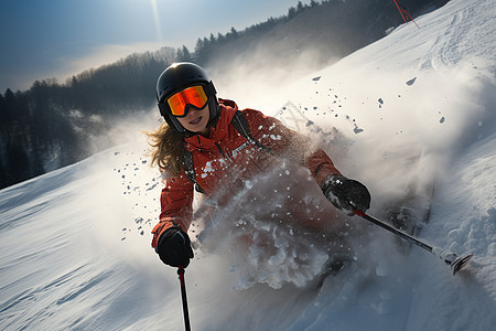 刺激的冬日滑雪运动图片