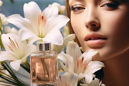 百合花与香水图片