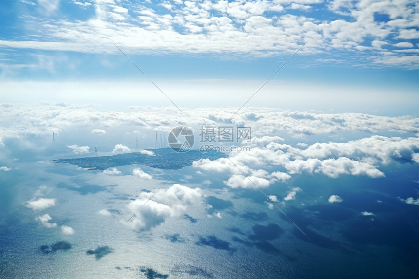 空中壮观的云层图片
