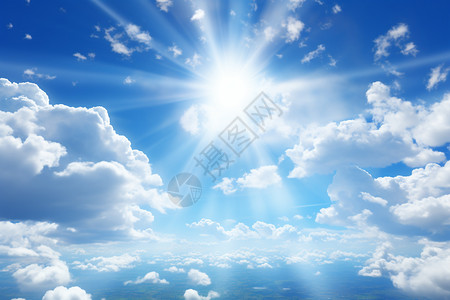 云层中阳光的光线图片