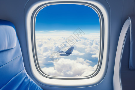 飞机舷窗外的美丽景观图片