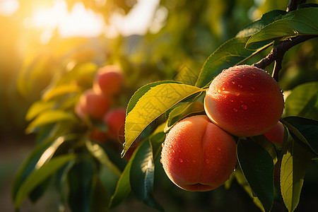 桃园里的桃子图片