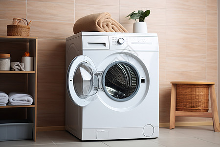 洗衣机滚筒现代家用洗衣机背景