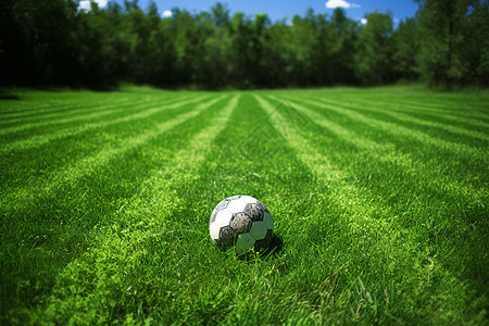 绿茵上的足球图片