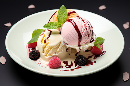 夏日冰淇淋：果香缭绕，颜色诱人，令人口感一流图片
