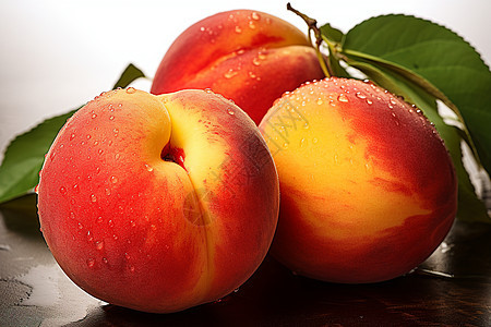 成熟多汁的桃子图片