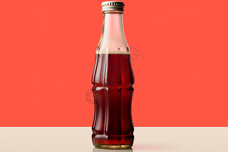 可口可乐玻璃瓶玻璃瓶里的汽水背景