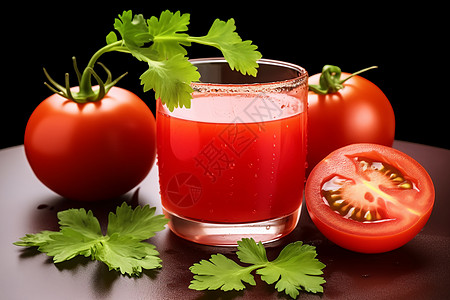 一杯番茄汁图片