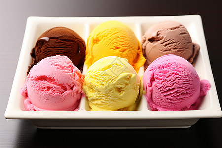 美味的冰淇淋球图片