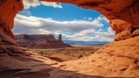 沙漠落日大漠风景背景