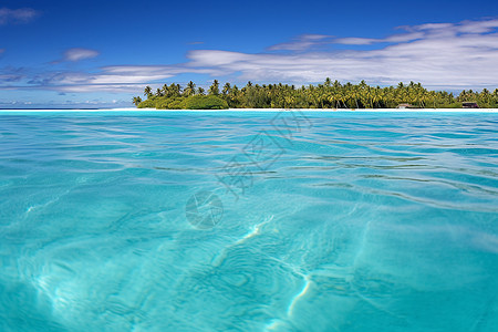 大洋中的一座小岛背景图片