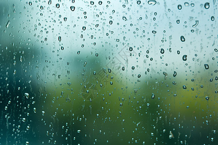 雨中的玻璃窗图片