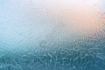 冰窗上的冬日之景高清图片
