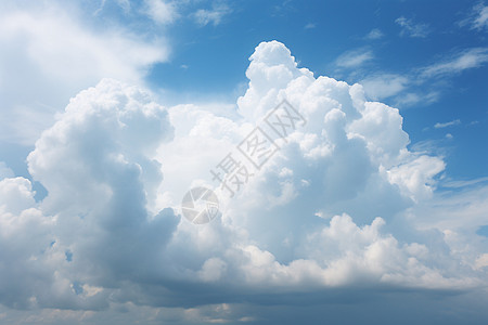 自然清新天空中的一大片云朵背景