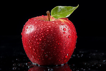 新鲜的红苹果图片