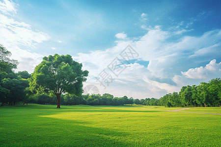 大运河森林公园风景如画的森林公园景观背景