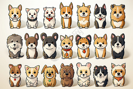 艺术创意的卡通狗狗图片