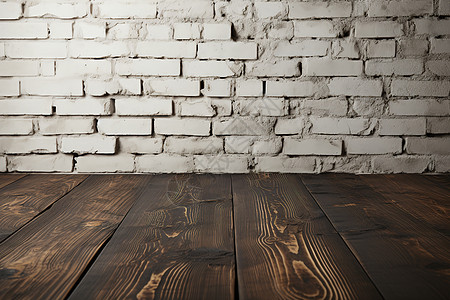 砖房中老旧的木质地板图片