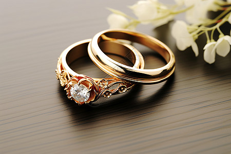 豪华的钻石订婚戒指背景图片