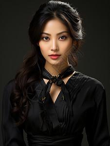 美丽的亚洲女性肖像图片
