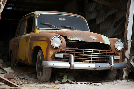 年久失修的老式汽车图片