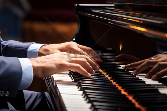 优雅的钢琴艺术家图片