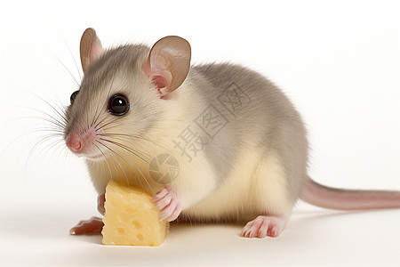 吃奶酪的宠物睡鼠图片