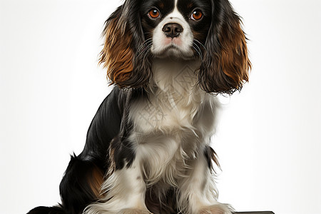 毛茸茸的查尔斯犬高清图片