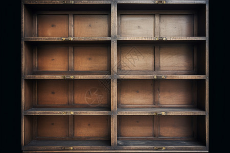 褐色的木柜子图片