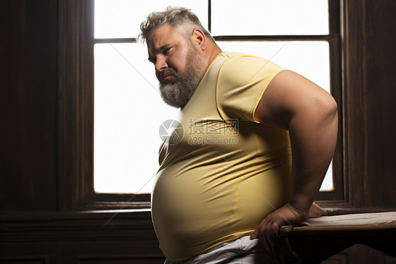 有肥胖症的男人图片