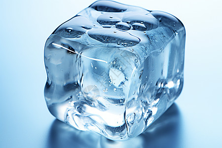 冰冻的透明冰块图片