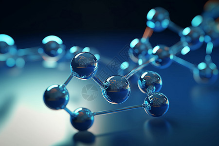 立体的分子模型背景图片