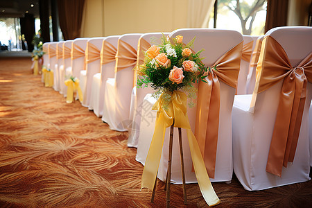 婚礼的仪式座椅图片