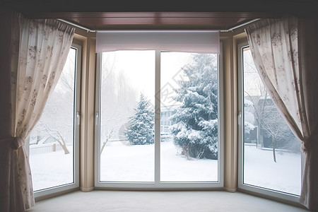 冬日窗户冬日的静谧背景